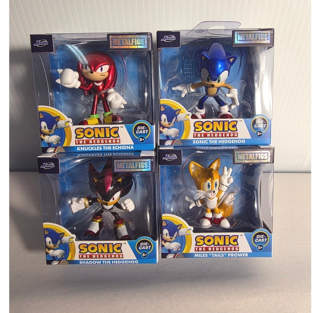 Jada Metalfigs Sonic Hedgehog Die Cast Figures Knuckles Sonic‎ Tails Shadow NEW - Picture 4 of 6